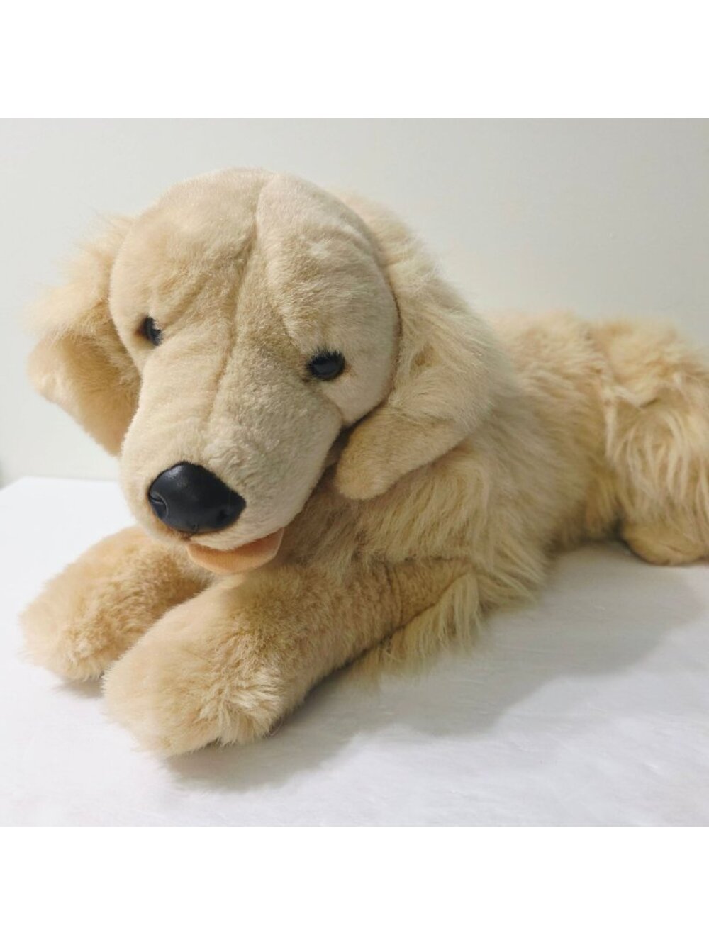 E & J PRIMA Classic Collection Golden Retriever Puppy Dog Laying Down Plush